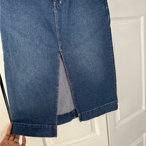 Free People Wild Roses Denim Midi Skirt - Picture 5 of 7